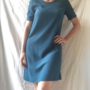 Eileen Fisher Teal Mini Sheath Dress